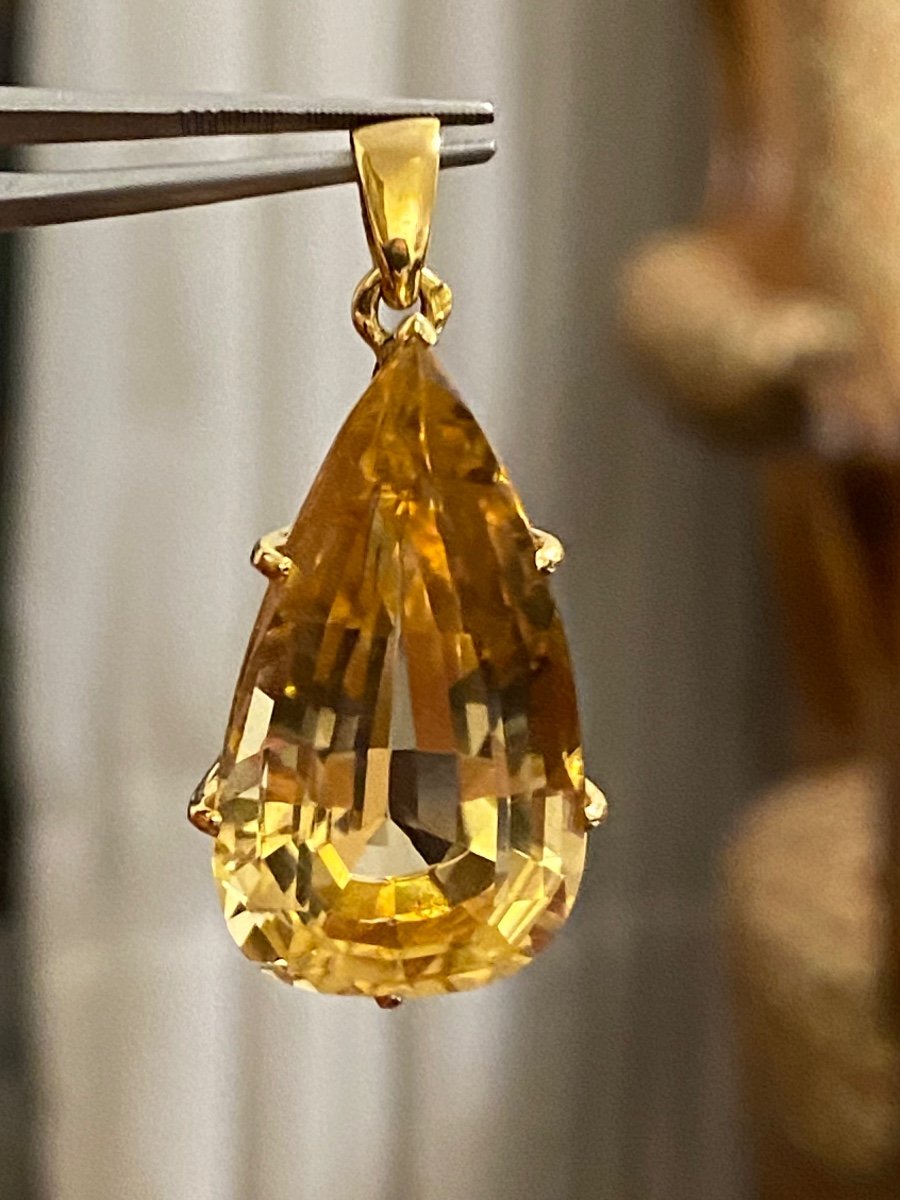 Gold And Citrine Pendant-photo-6