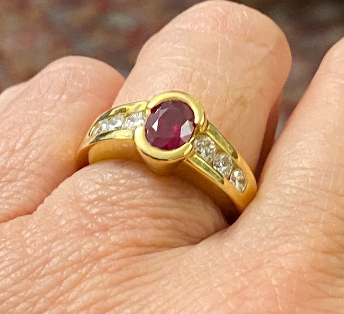 Gold, Ruby And Diamond Ring-photo-2