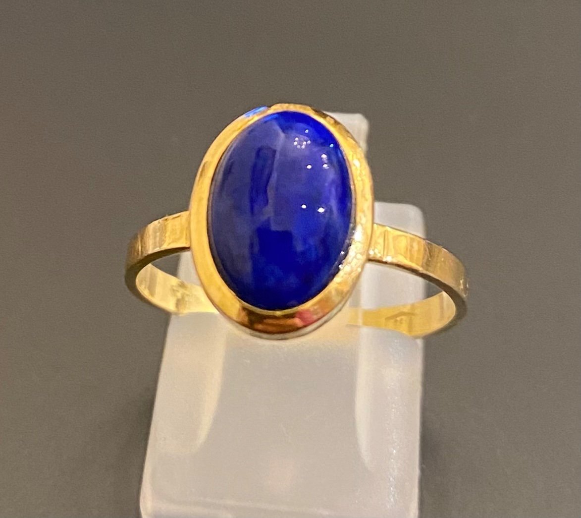 Gold And Lapis Lazuli Ring -photo-2