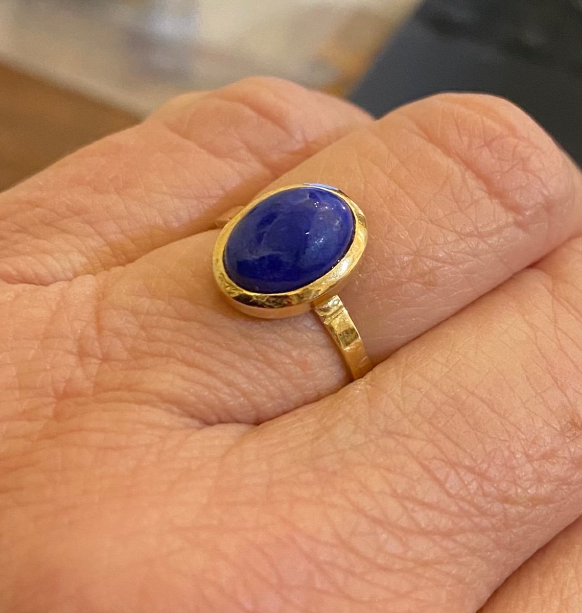 Gold And Lapis Lazuli Ring -photo-6