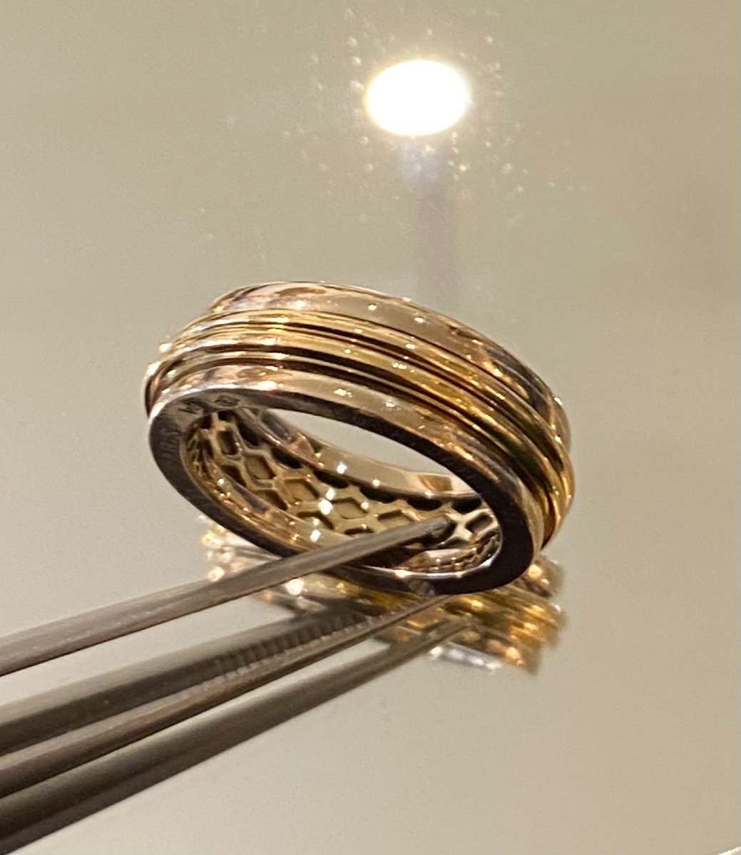 Vintage Wedding Ring Signed Mauboussin Gold 750/1000 Eme