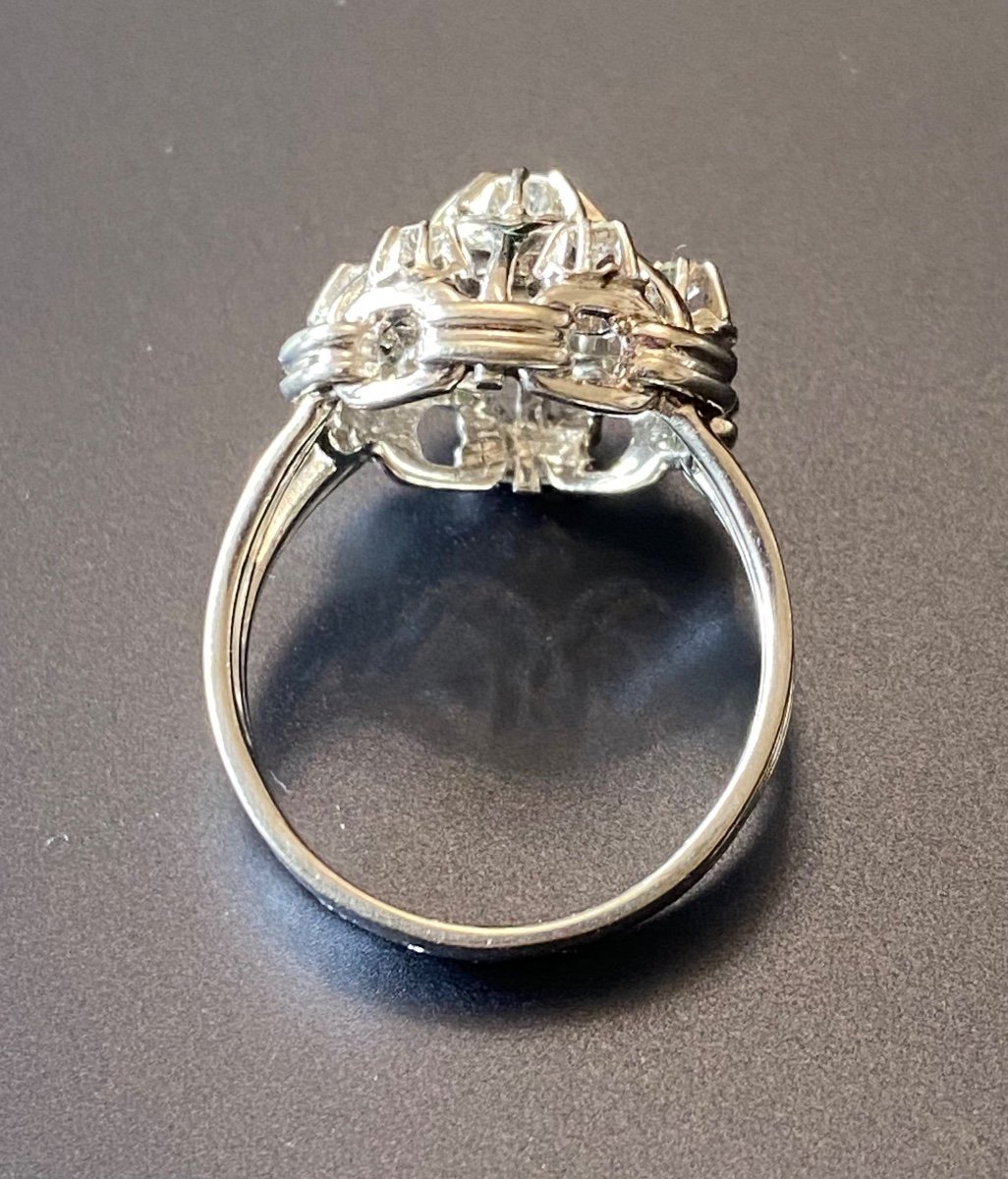 Old Ring In Gold, Platinum And Diamonds-photo-7