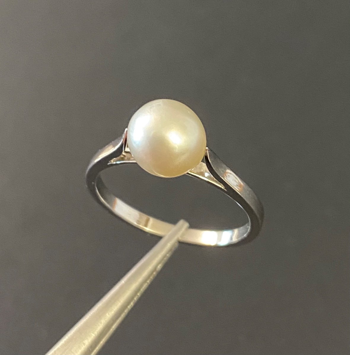 Old Gold Ring And Cultured Pearl-photo-5