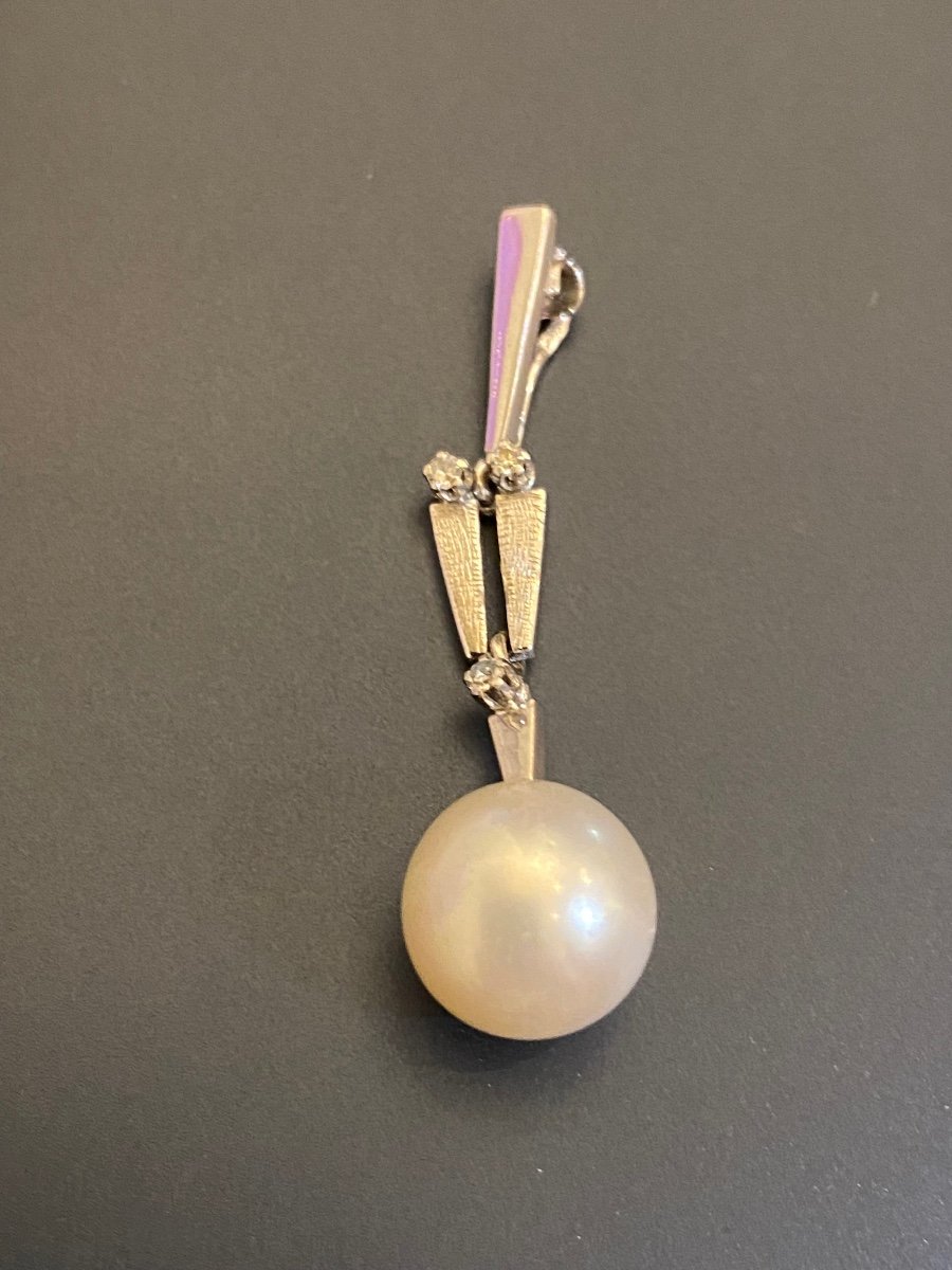 Gold, Pearl And Diamond Pendant-photo-3