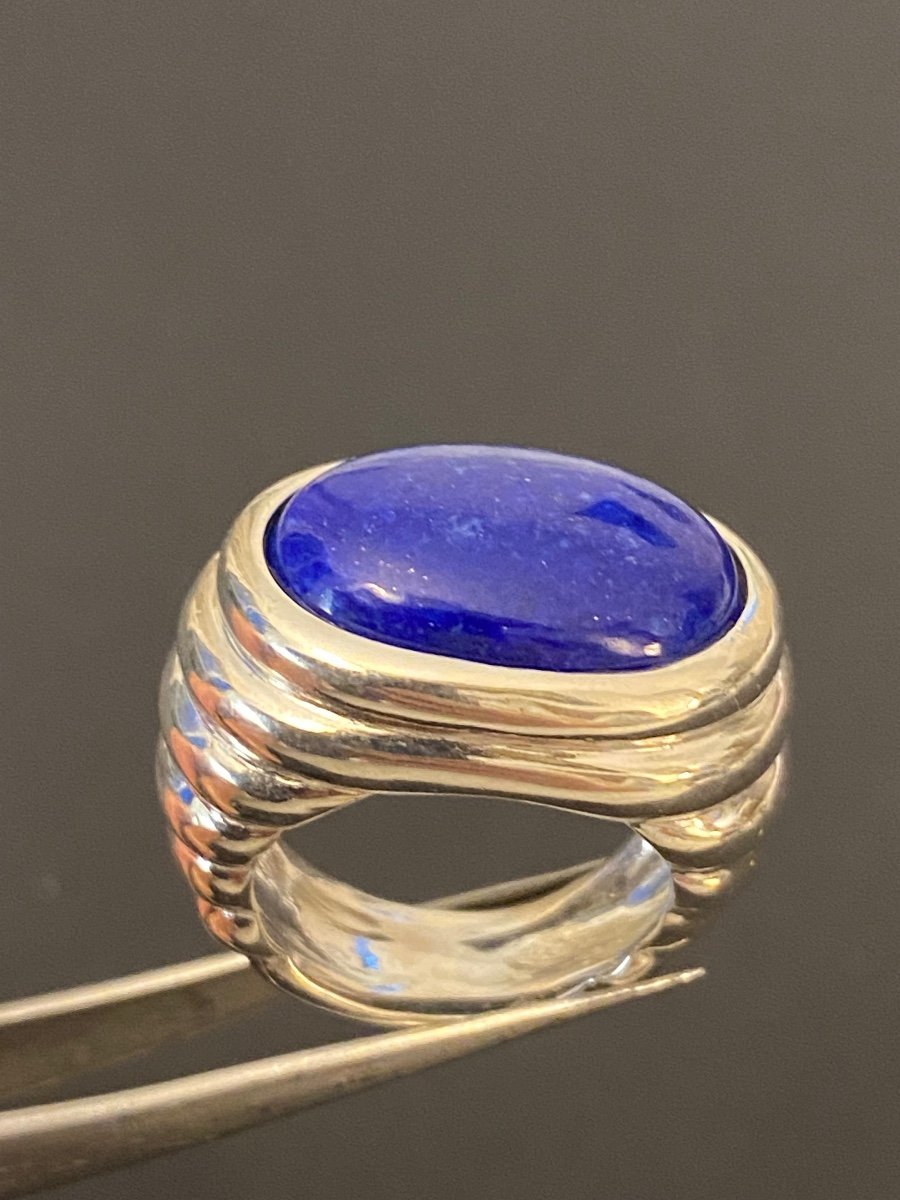 Silver And Lapis Lazuli Ring-photo-6