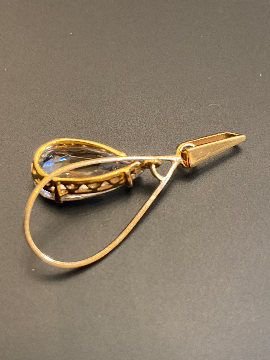 Gold And Aquamarine Pendant-photo-3