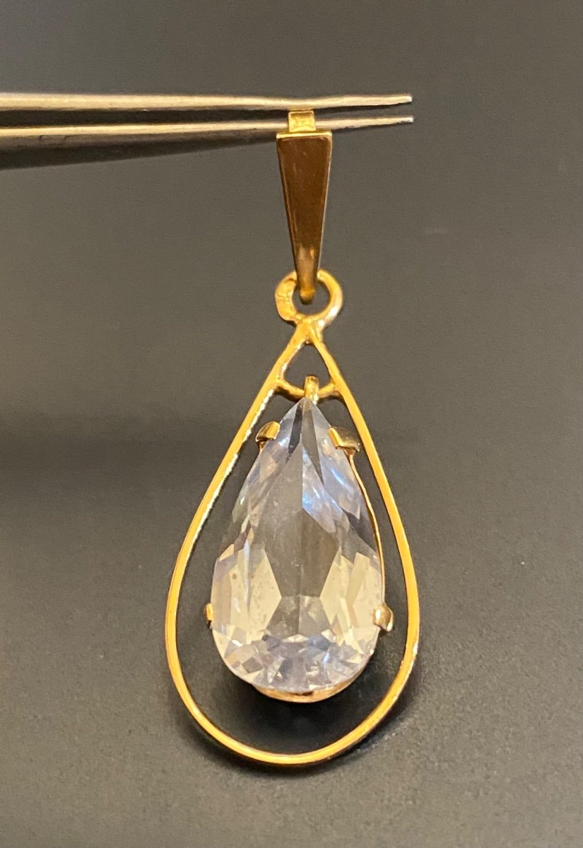 Gold And Aquamarine Pendant-photo-4