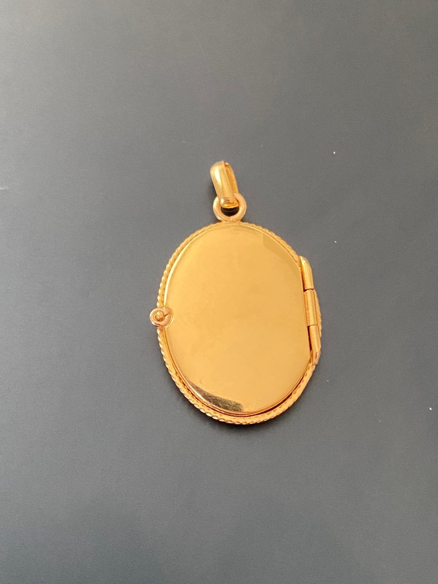 Souvenir Holder Pendant In Gold 750/1000 Eme-photo-4