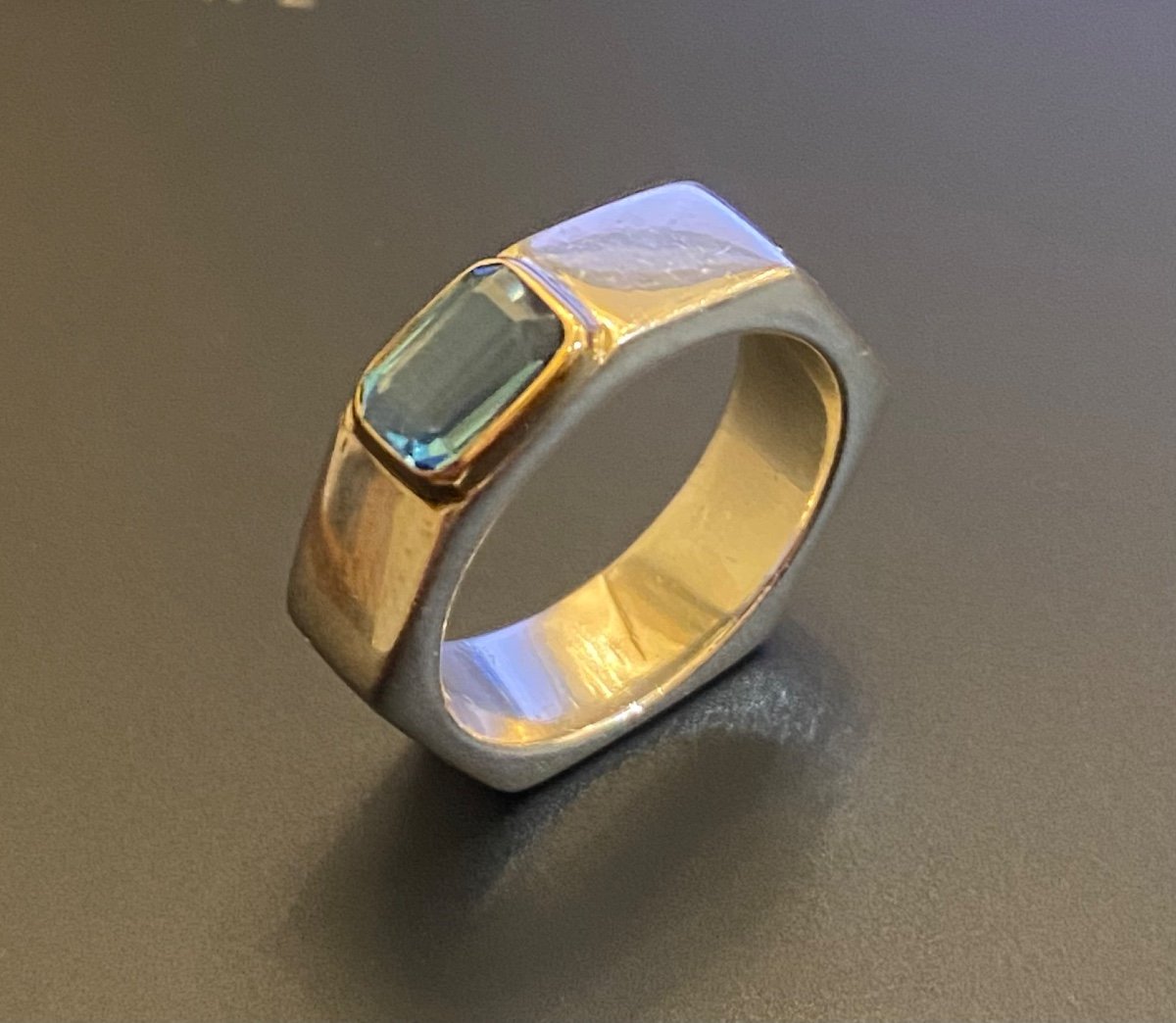 Silver And Vermeil Ring.