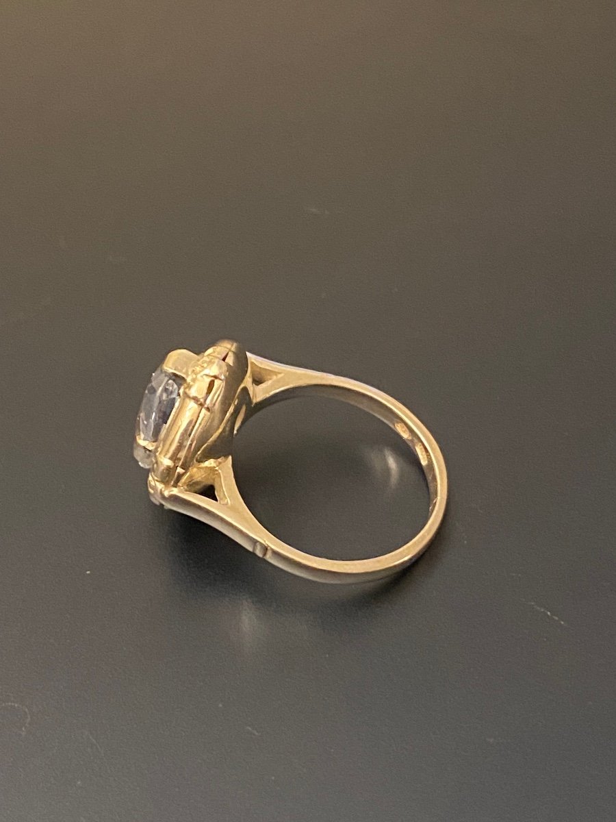 Old Silver And Topaz Ring-photo-7