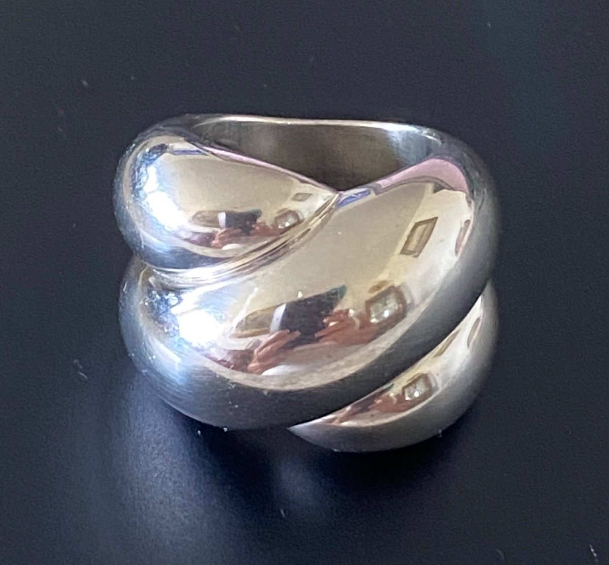 925/1000 Silver Ring Eme-photo-2