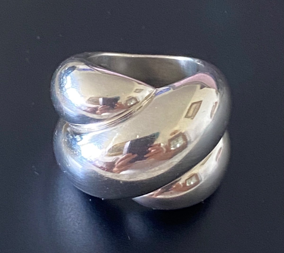 925/1000 Silver Ring Eme-photo-3