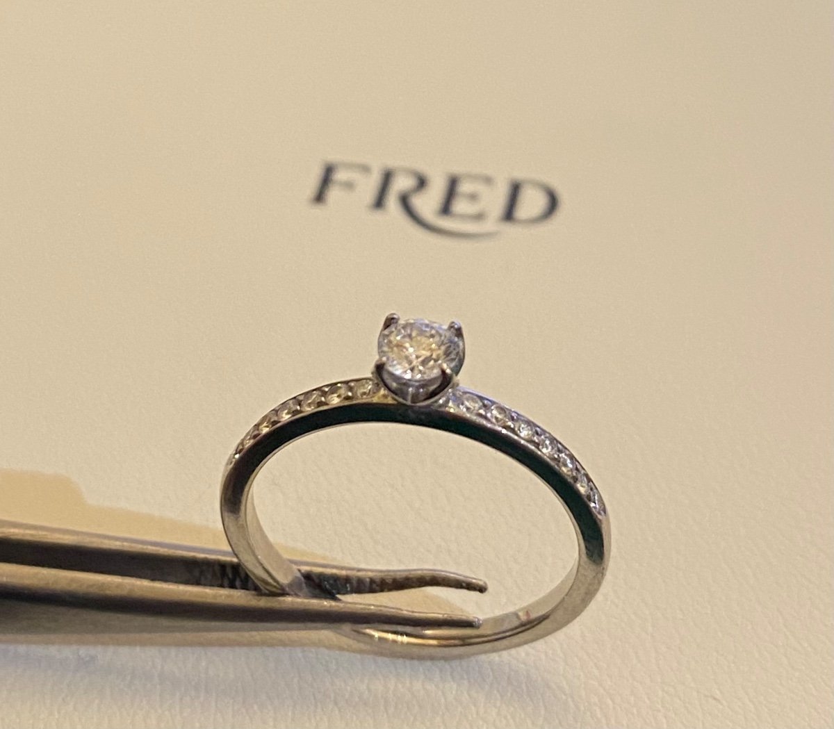 Fred. Delphine Engagement Ring In Platinum And Diamonds