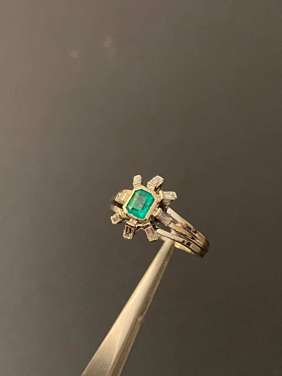 Gold, Emerald And Diamond Ring-photo-3