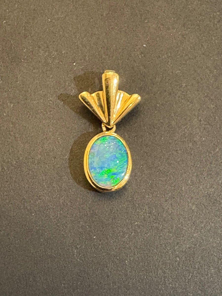 Gold And Opal Pendant