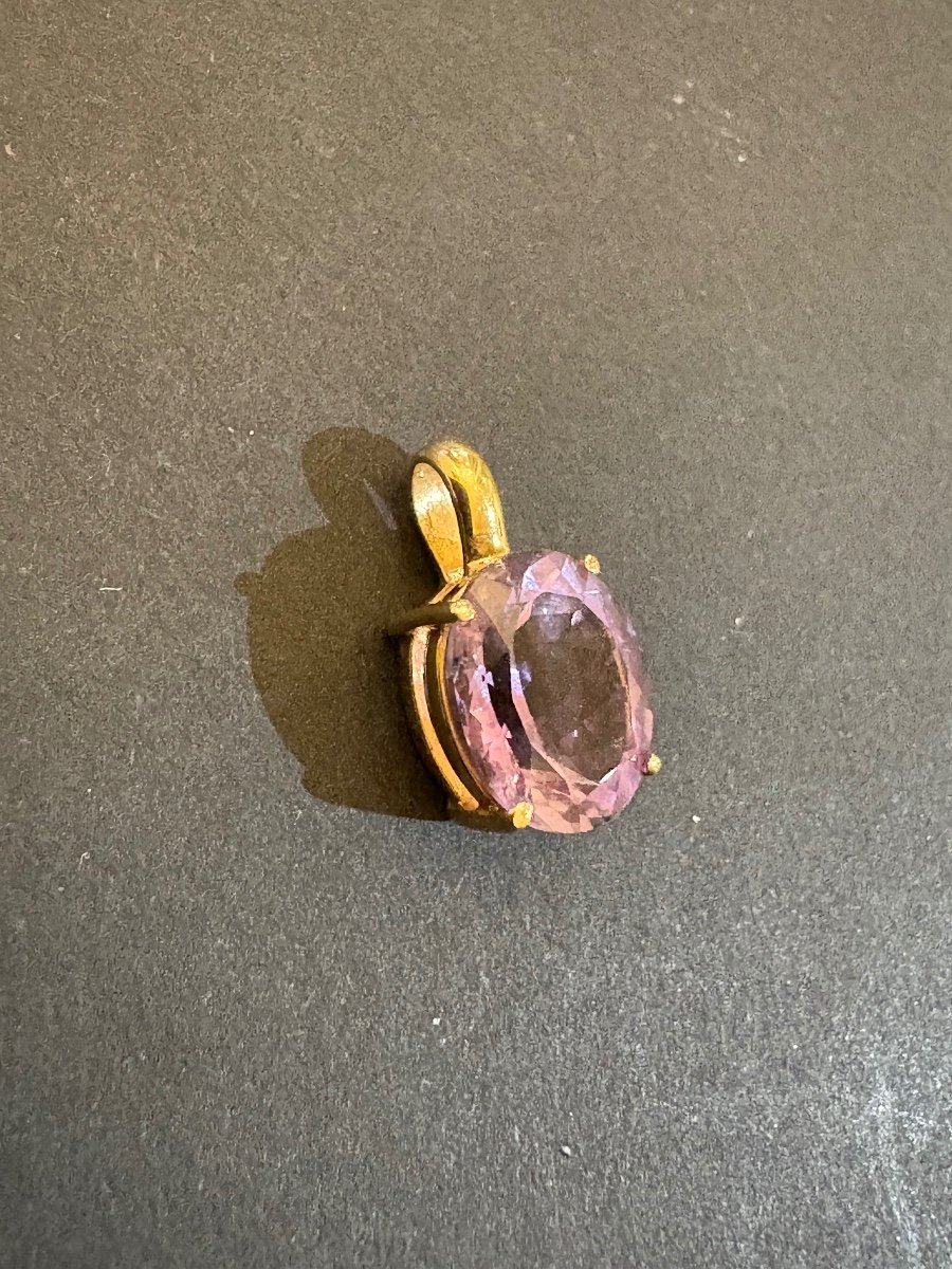 Gold And Amethyst Pendant-photo-1