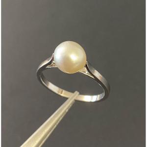 Old Gold Ring And Cultured Pearl