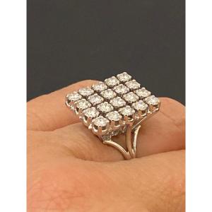 Ring In 750/1000 Eme White Gold And 20 Diamonds