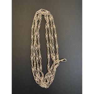 Antique Silver Watch Chain