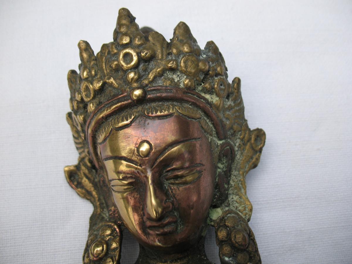 Green Tara Standing Bronze. Nepal-photo-3