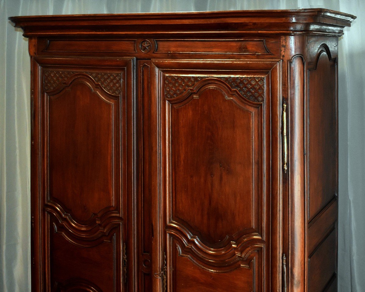 18th Century Parisian Wardrobe In Solid Oak, Ile De France Region, Regency.-photo-2