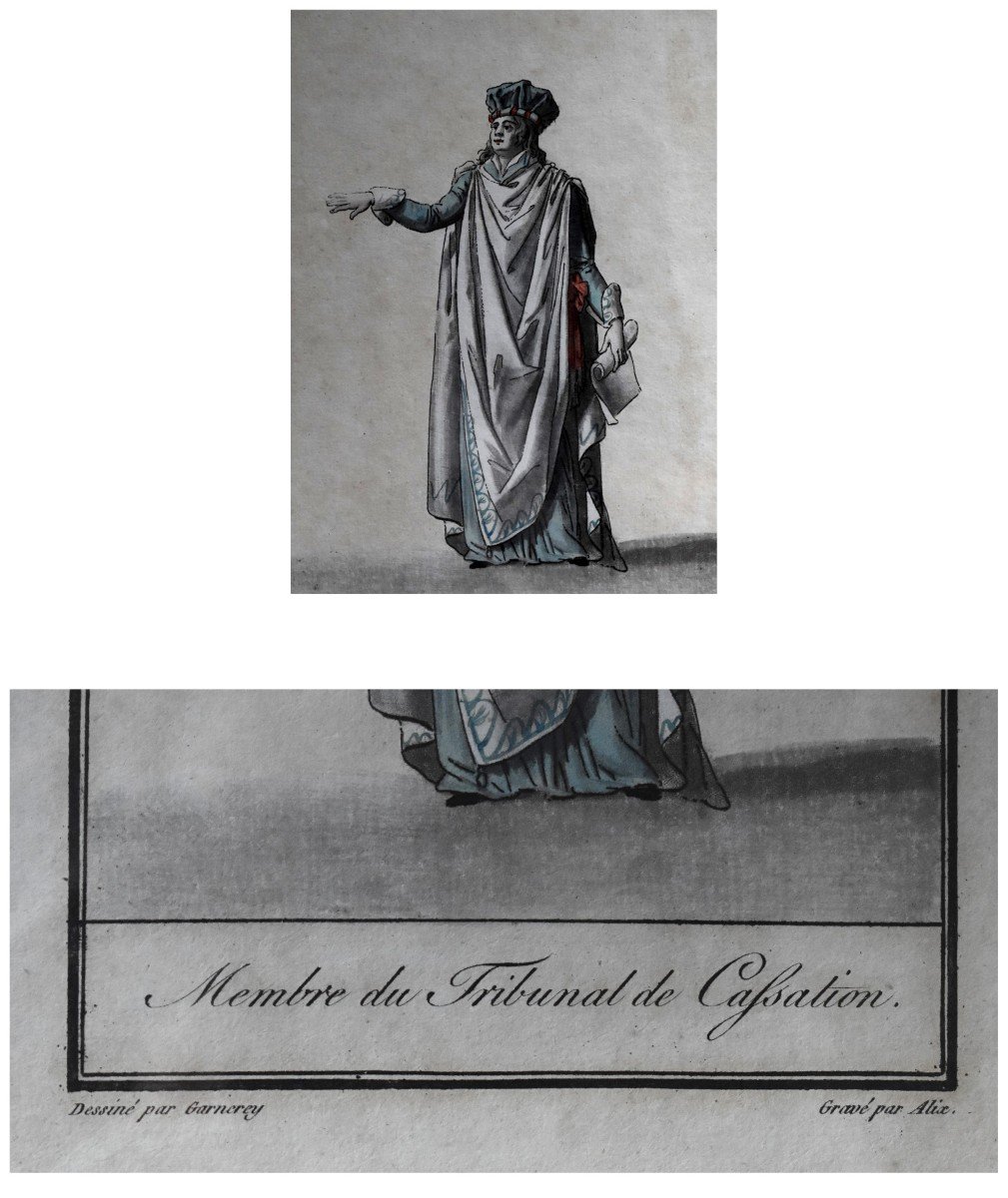 Jean François Garneray Dit François-jean Garnerey (1755-1837) élève De David, Suite De Six gravures des nouveaux costumes des autorités civile et militaire-photo-5