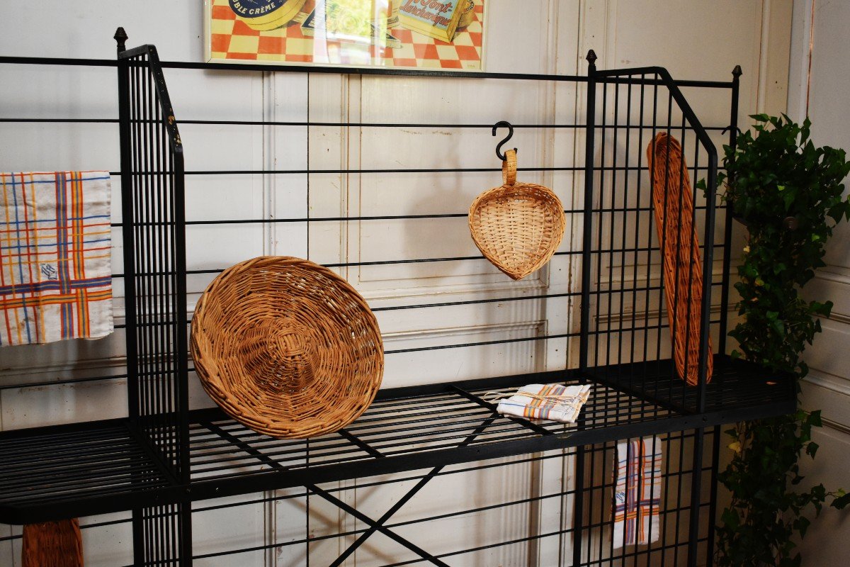 Etagère De Boulanger En Fer, Grille De Boulangerie , Meuble De Métier. Art - Déco .-photo-3