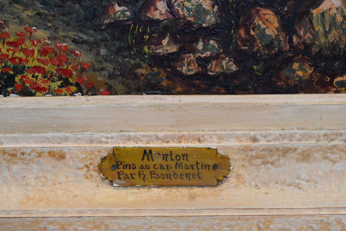 René Bondenet, Mediterranean Landscape View Of Menton From The Le Corbusier Trail At Cap Martin-photo-7