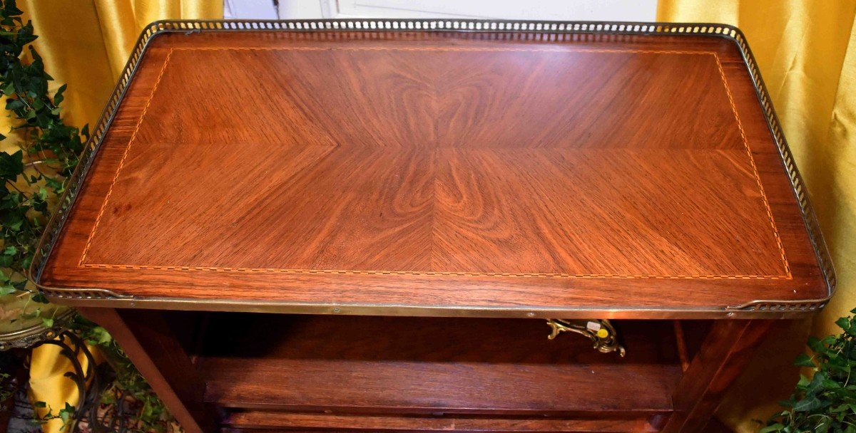 Lady's Secretary, Small Marquetry Drop-leaf Desk, Occasional And Miscellaneous Use Furniture-photo-6