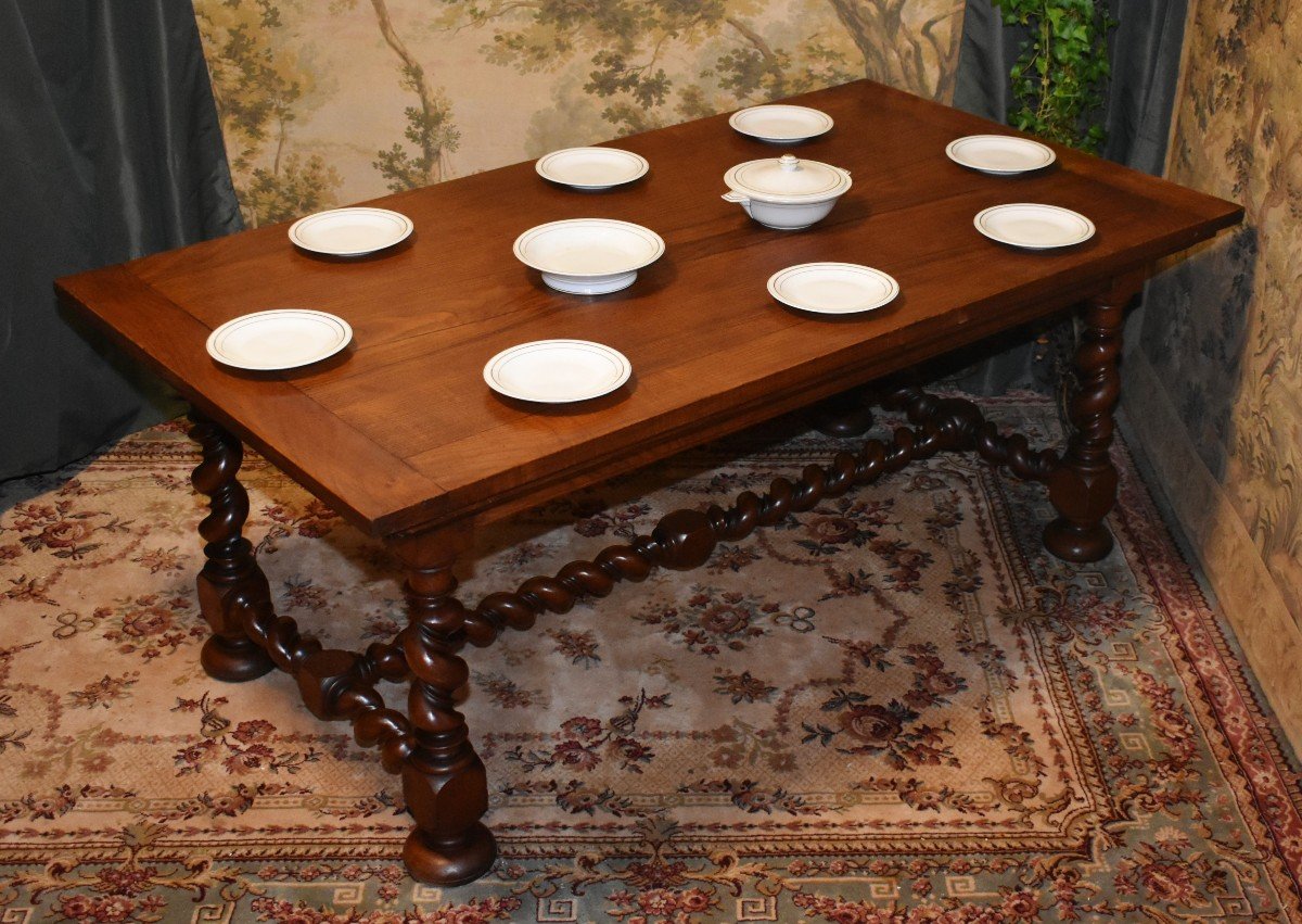 Louis XIII Style Desk, Large Dining Room Center Table For 8 People, Or Presentation -photo-4