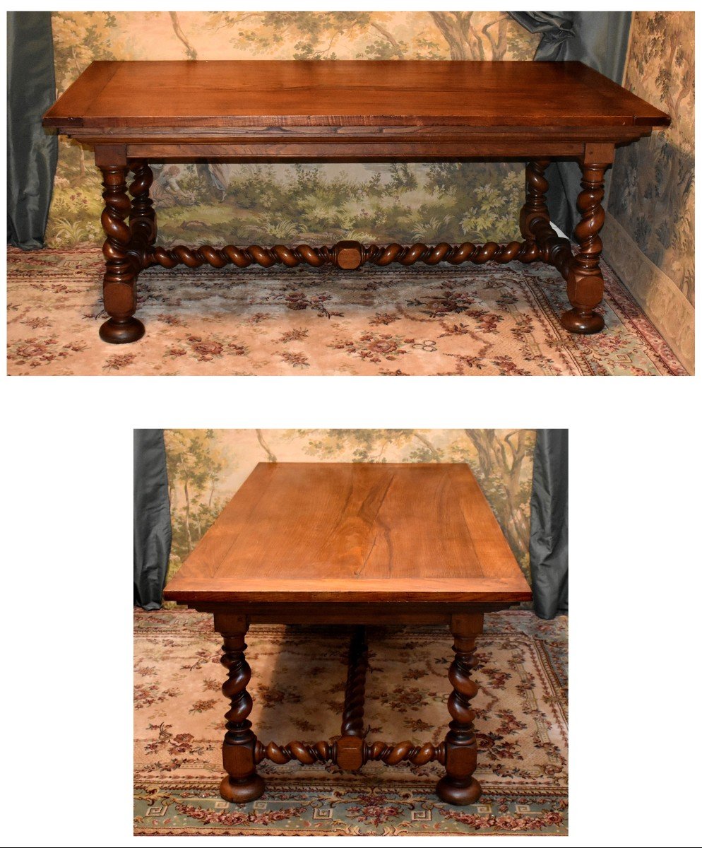 Louis XIII Style Desk, Large Dining Room Center Table For 8 People, Or Presentation -photo-3