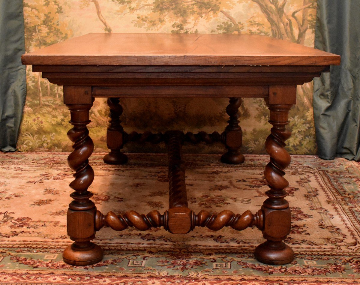 Louis XIII Style Desk, Large Dining Room Center Table For 8 People, Or Presentation -photo-4