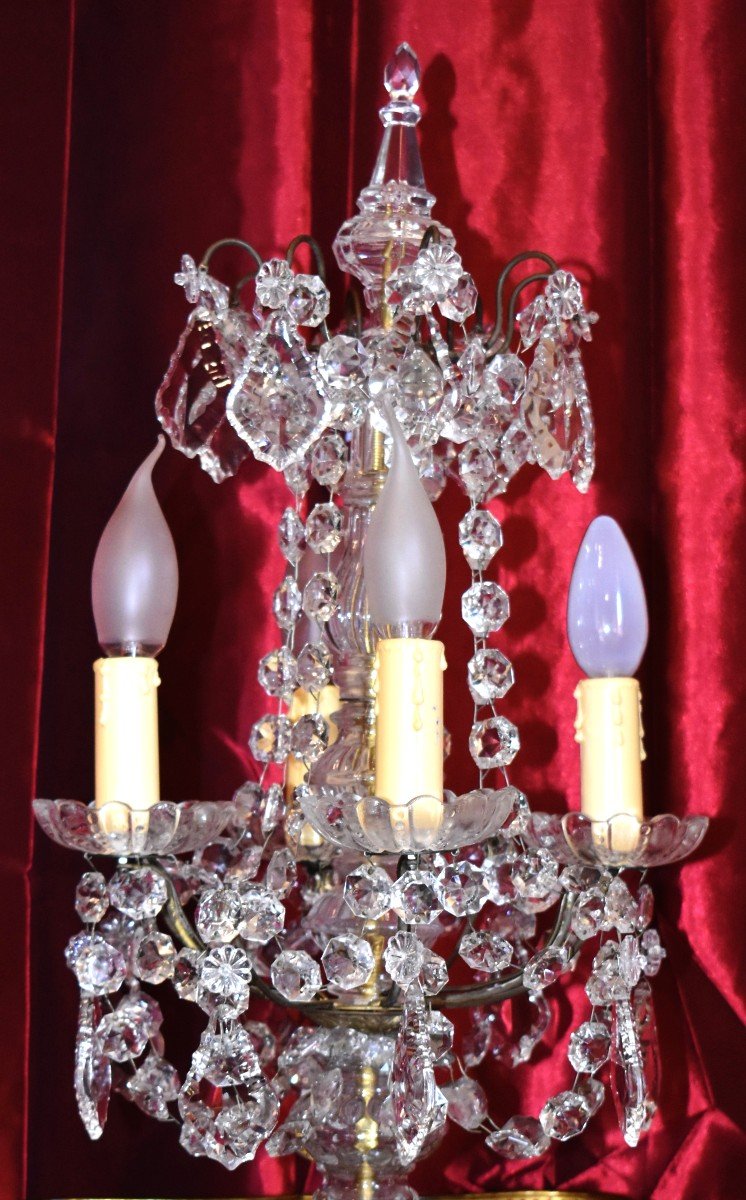 Louis XV Style Girandole With Four Light Arms, Tassels And Cups -photo-2