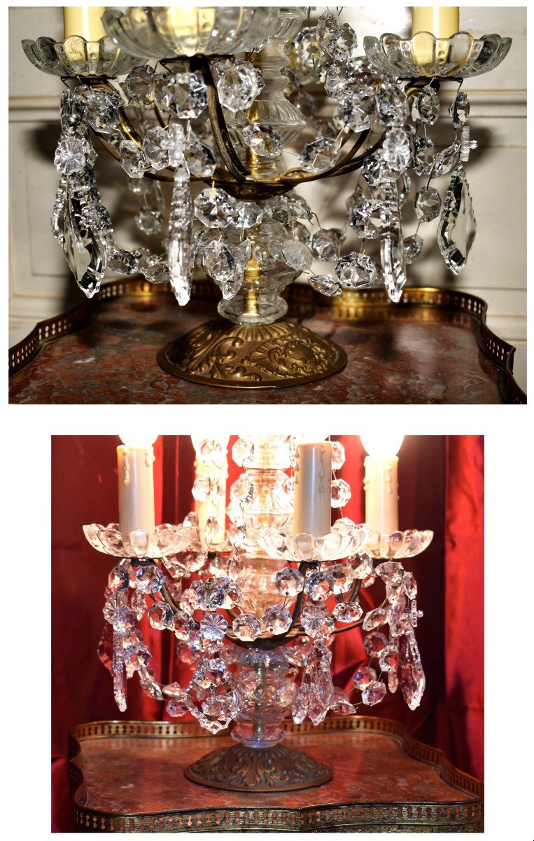 Louis XV Style Girandole With Four Light Arms, Tassels And Cups -photo-1