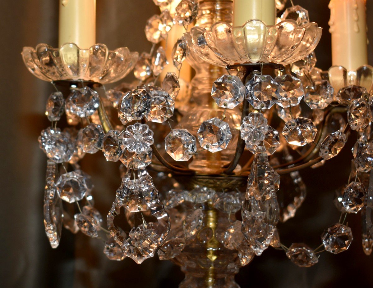 Louis XV Style Girandole With Four Light Arms, Tassels And Cups -photo-6