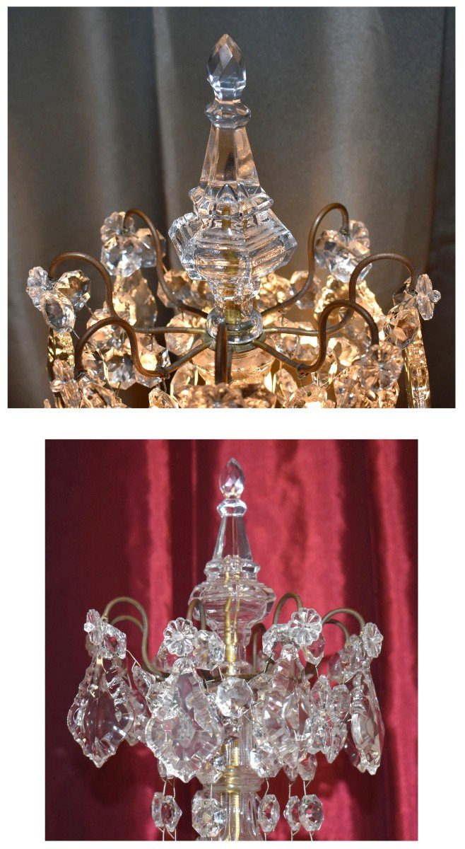 Louis XV Style Girandole With Four Light Arms, Tassels And Cups -photo-7