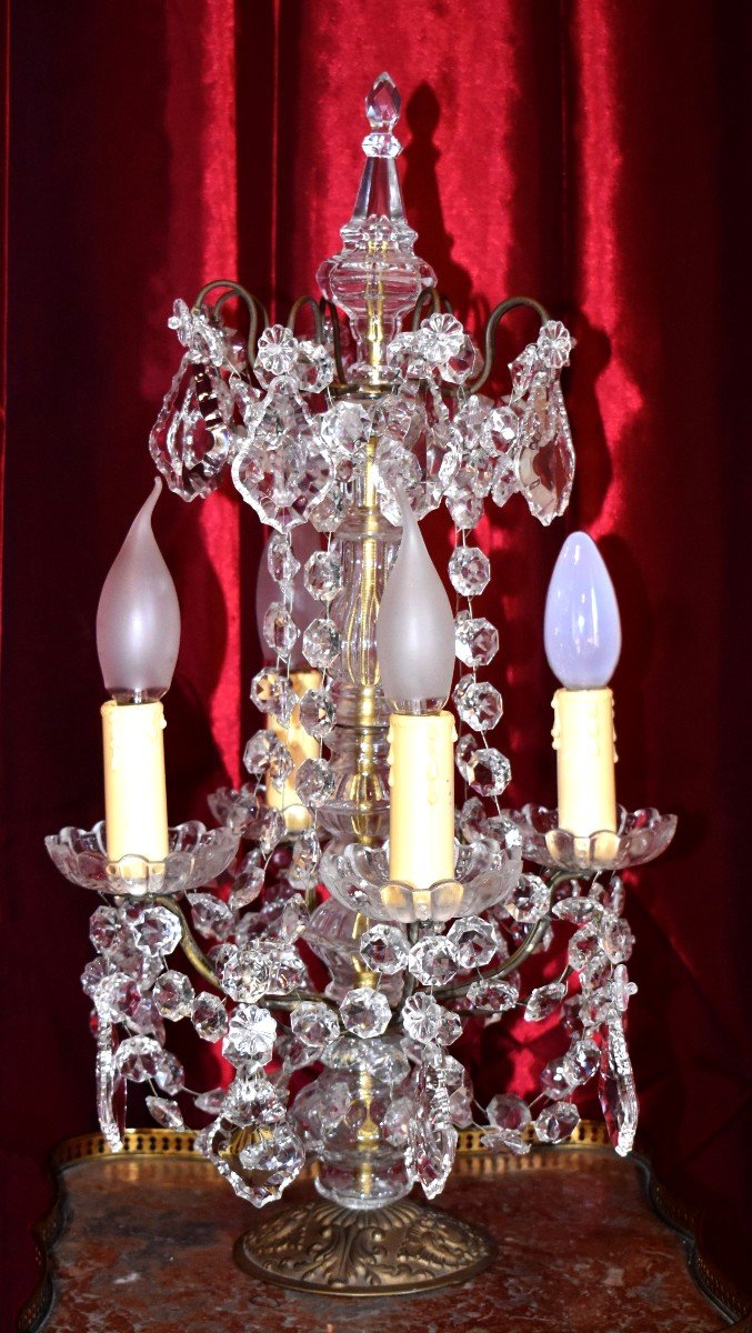 Louis XV Style Girandole With Four Light Arms, Tassels And Cups 