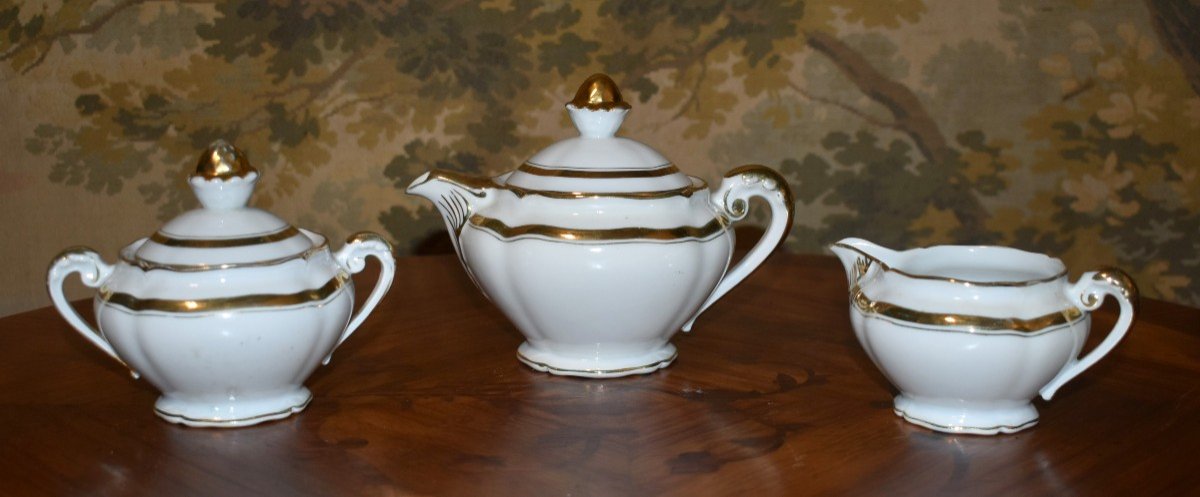 Service  " égoïste "  à Thé Ou Café, En Porcelaine De Limoges Par R. Boyer -photo-4