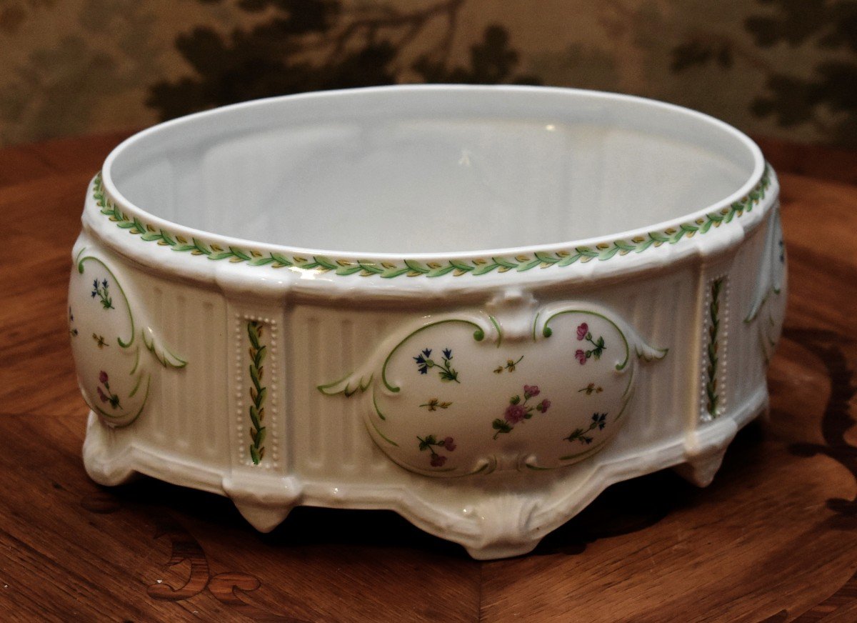 Coupe - Limoges Porcelain Jardiniere, Transitional Style Centerpiece -photo-8