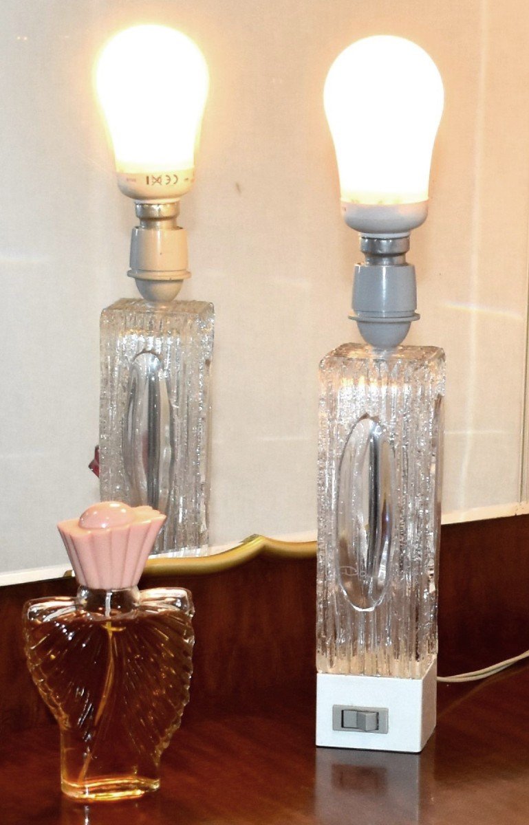 Crystal Lamp Signed Daum Design Year 1950-1970-photo-3