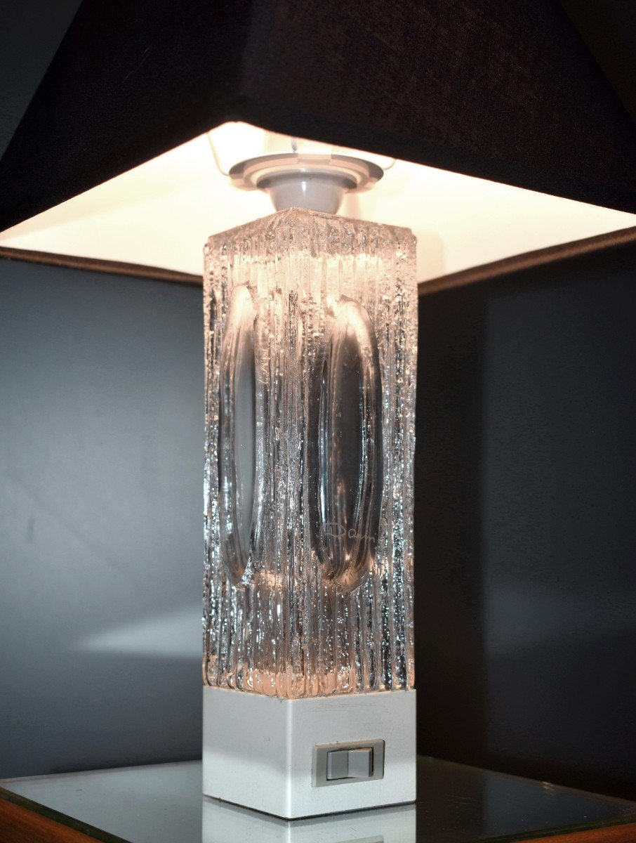 Crystal Lamp Signed Daum Design Year 1950-1970-photo-4