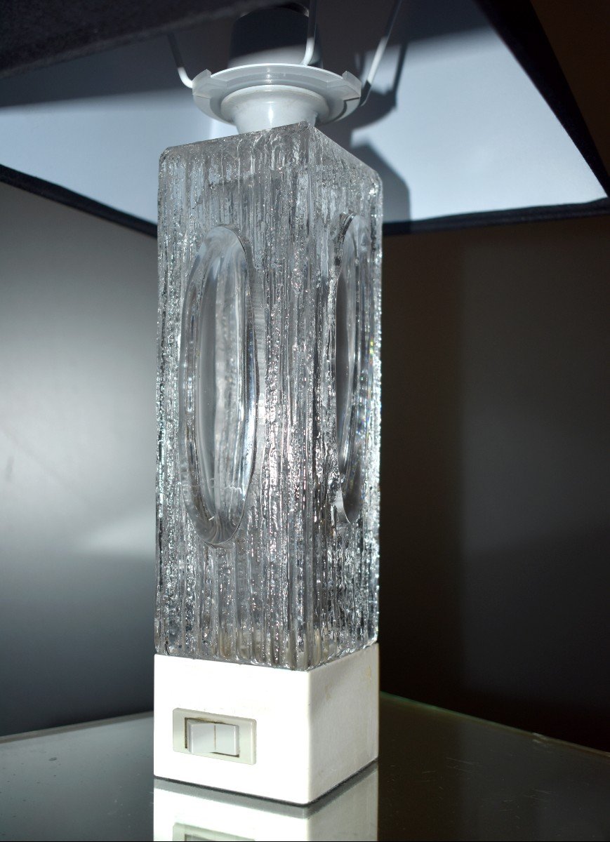 Crystal Lamp Signed Daum Design Year 1950-1970-photo-1