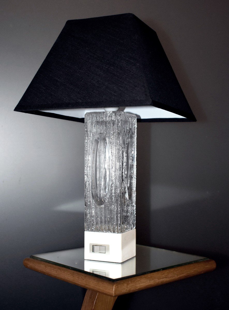 Crystal Lamp Signed Daum Design Year 1950-1970