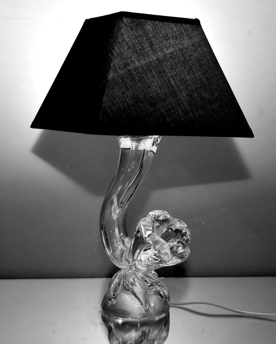 Lampe En Cristal Signée Daum-photo-2