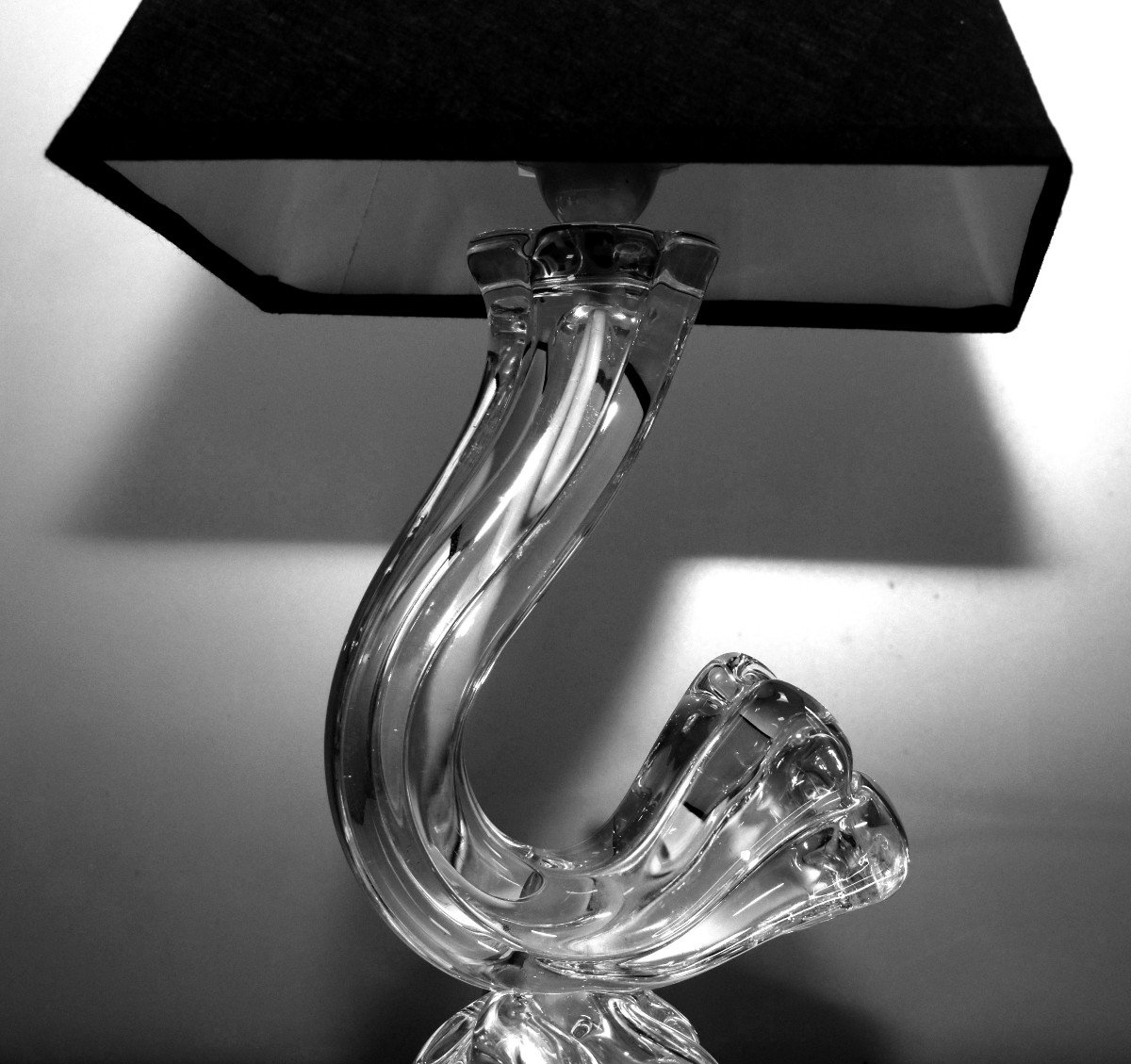 Lampe En Cristal Signée Daum-photo-4