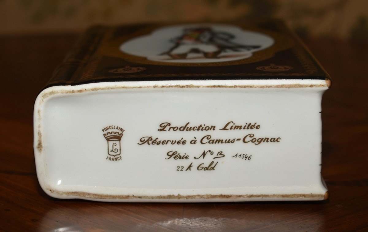 Bouteille Cuvée Napoléon Cognac Camus, Flasque Publicitaire En Porcelaine De Limoges, Flacon-photo-8