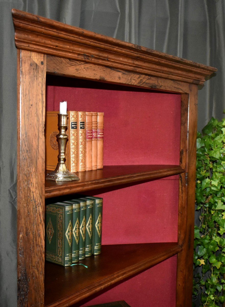 Louis XIII Style Corner Cabinet With Diamond Points, 2 Doors And Top Forming A Corner Bibus-photo-3