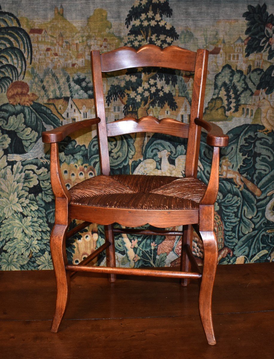 Child's Armchair, Small Straw Seat -photo-1