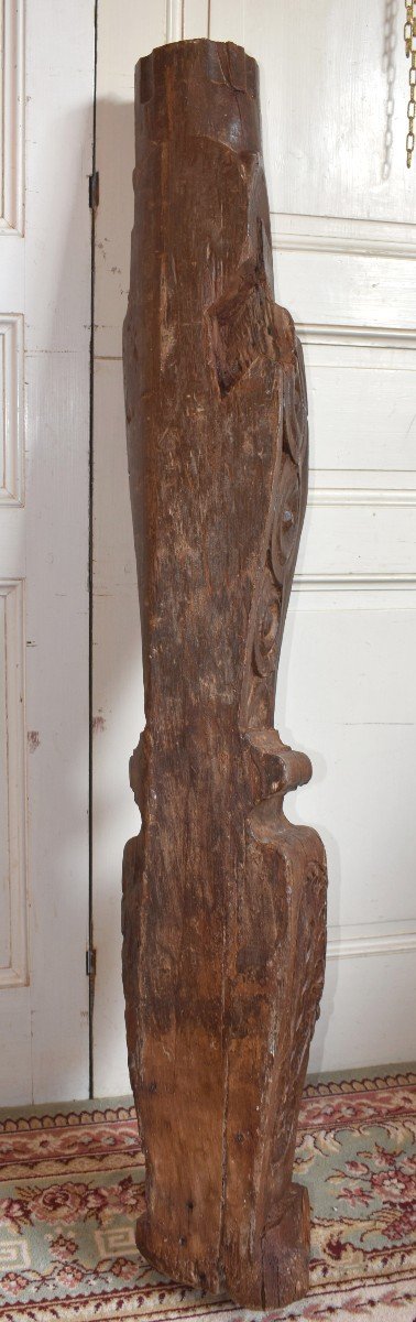 Architectural Element, Column, Renaissance Woodwork, 16th Century. Henry II Period-photo-7