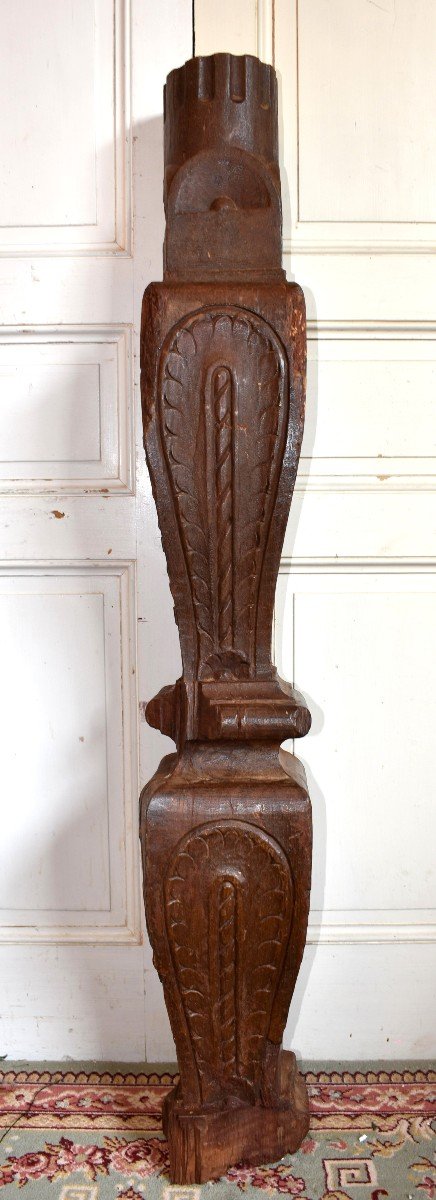 Architectural Element, Column, Renaissance Woodwork, 16th Century. Henry II Period